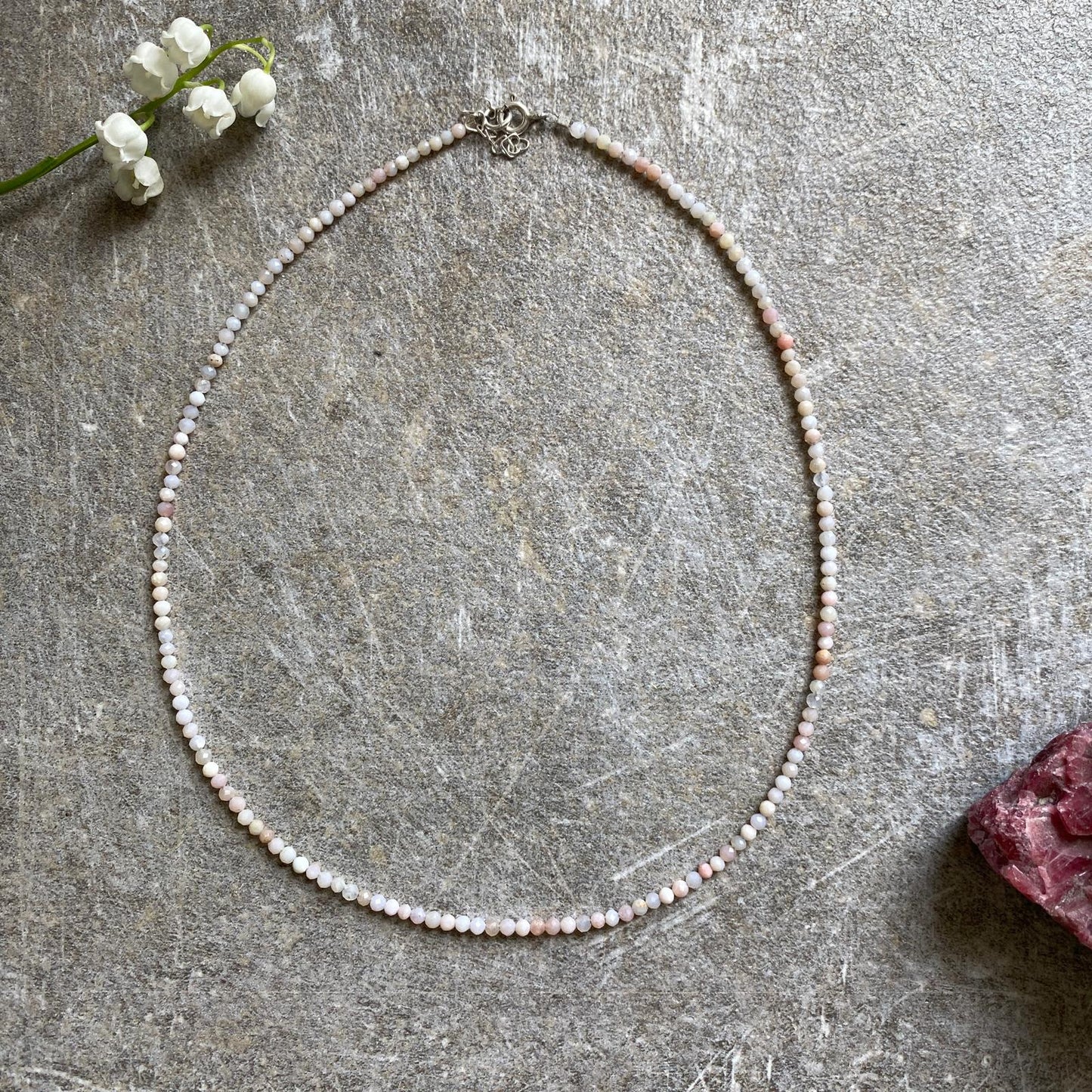 Love & peace - Opal - choker cu cristale naturale si argint