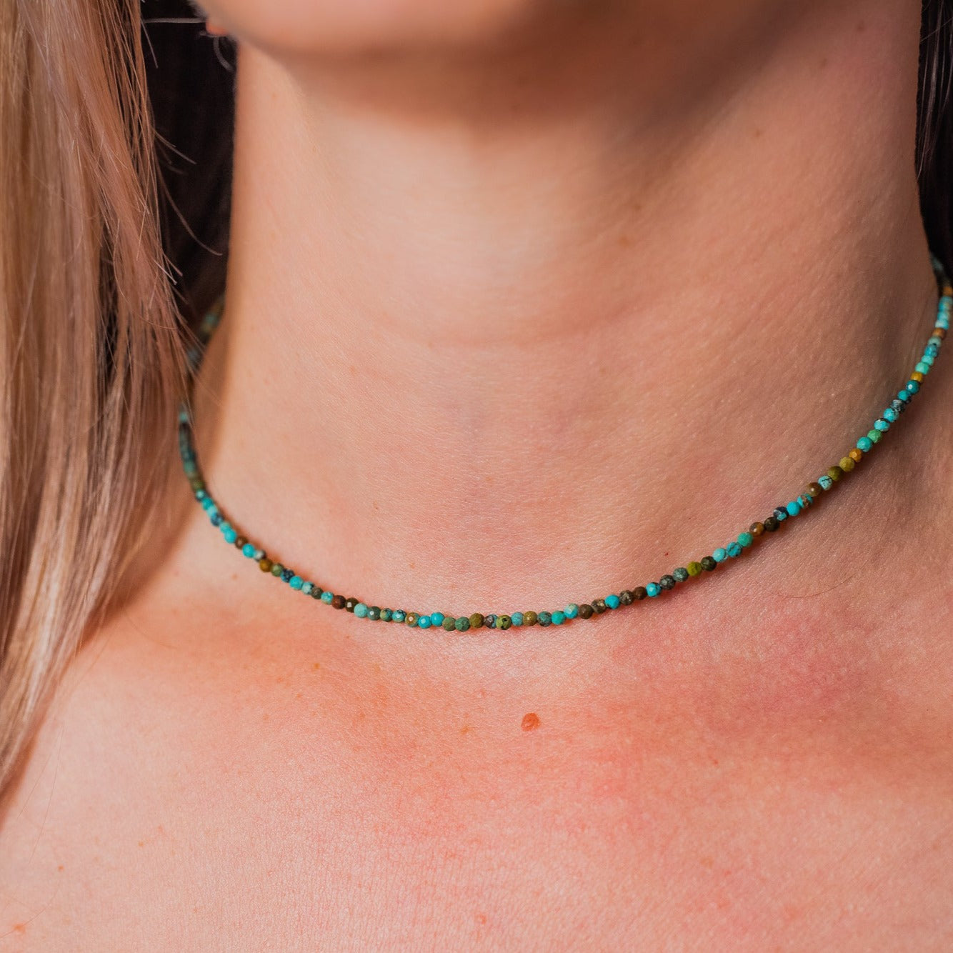 Balance - Choker Turcoaz natural si argint