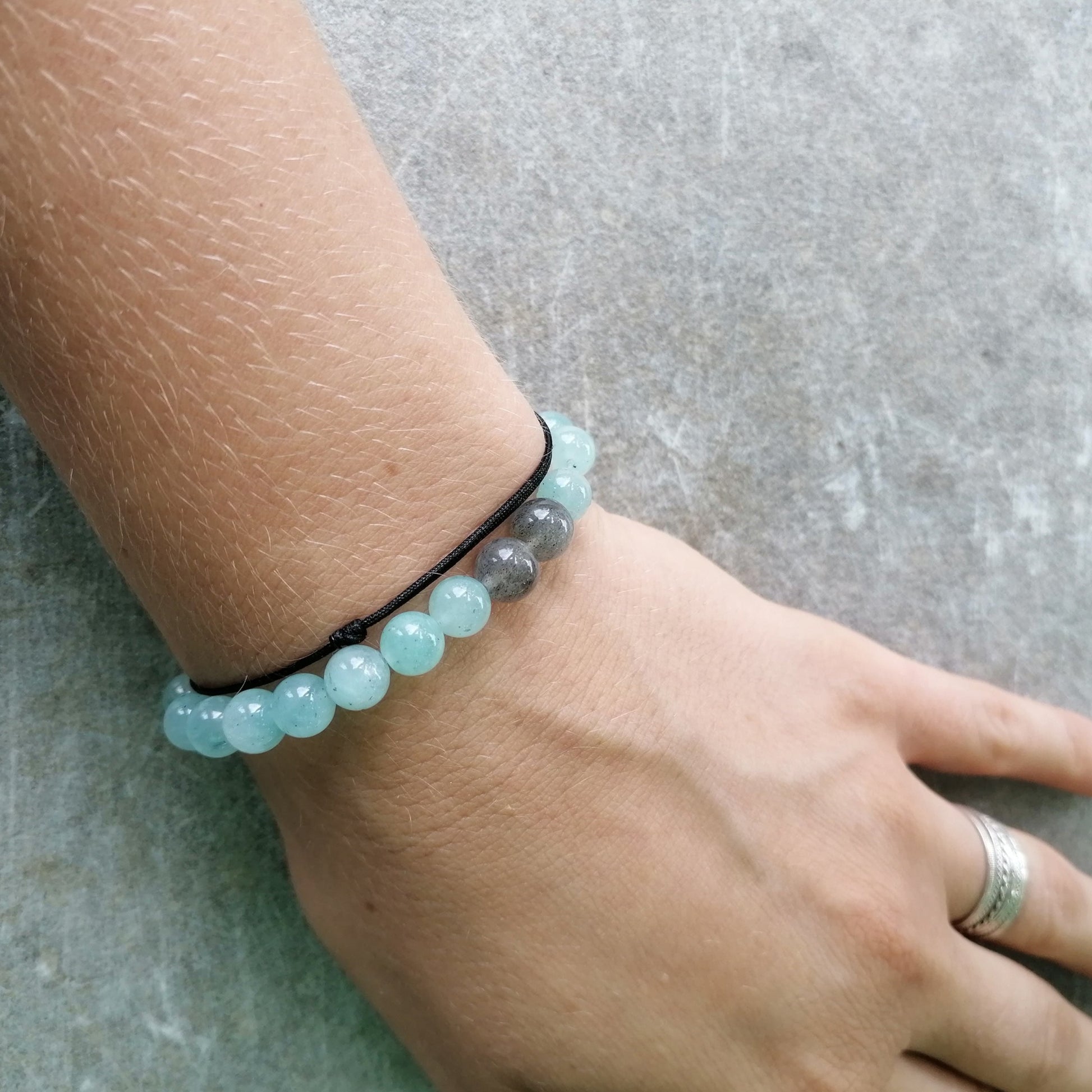 Awaken - Labradorite and berry Amazonite - Healing Bracelet